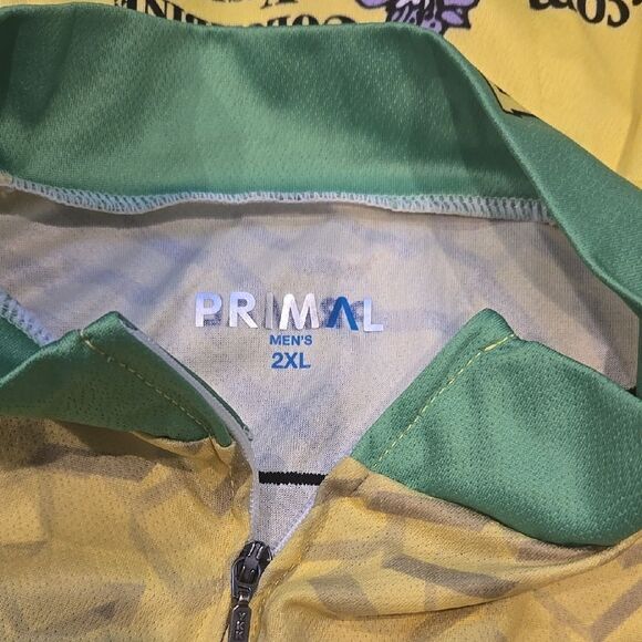 Mens Promal Cycling Jersey - Yellow and Green 2XL - Picture 4 of 4